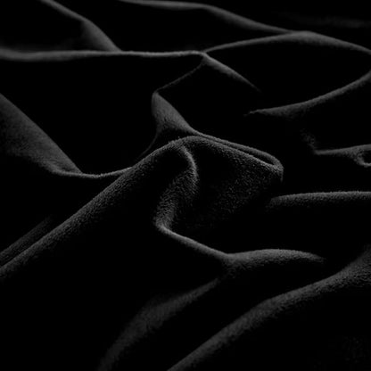 Cottonight Velvet Comforter Set Queen Black Flannel Bedding Comforter Set Dark Color All Black Plush Fluffy Blanket Quilts Modern Winter Warm Thick 3 Piece Soft Solid Black Bedding Set for Women Men