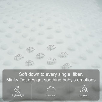 Baby Blanket for Boys Girls (Tent Printed, 30"x40") with Double Layer Dotted Backing Soft Plush Minky Blanket for Toddlers Newborn