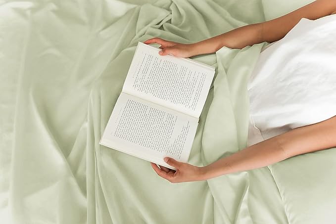 CGK Linens Full 6 Piece Sheet Set - Cooling Sheets for Hot Sleepers - Hotel Luxury Bedding Set w/ 8-16 Inch Deep Pockets - 1 Flat & 1 Fitted & 4 Pillowcases - Soft, Comfy & Wrinkle Free - Light Sage