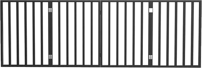 Indoor Pet Gate - 4-Panel Folding Dog Gate for Stairs or Doorways - 72x24-Inch Freestanding Pet Fence for Cats and Dogs by PETMAKER (Black)