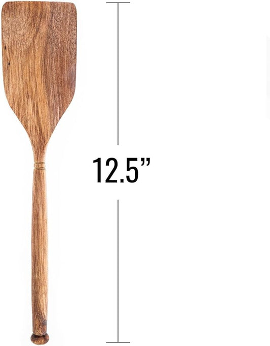 Labrea Life and Home 1pc Solid Acacia Wooden Spatula Kitchen Utensils Cooking Baking Home Essentials 12.5 Inch