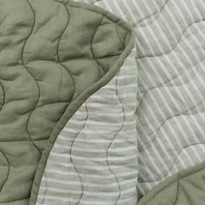 Frankie Lane French Linen.Reversible Playmat for Infants, Girl or boy. Nursery Decor Tummy time mat. Round Soft Indoor Area Padded Toddler Baby mat Rug Playroom Baby Floor mats (Sage)
