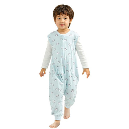WONDAY Toddler Sleeping Sack, Sleep Sack 5t-7t, Sleep Sack Toddler Wearable Blanket, Toddler Baby Sleep Sacks with Feet, Sleeveless Soft Toddler Sleep Sack