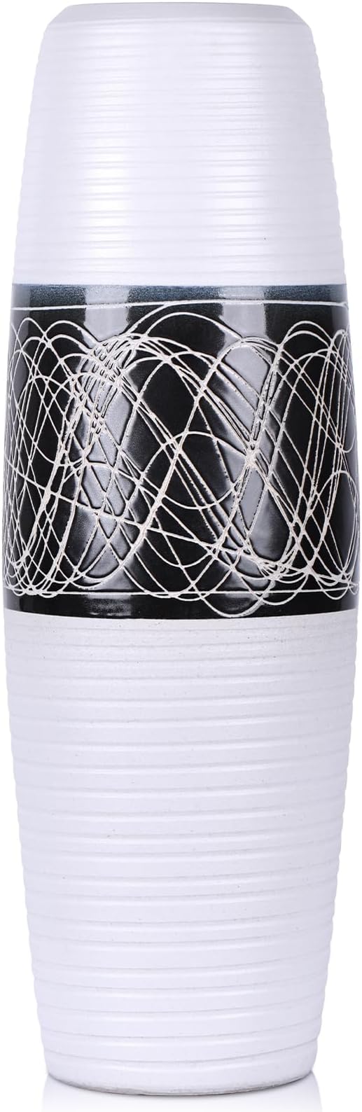 XMGZQ 20" Tall Ceramic Rustic Farmhouse Vase,Large Vintage Flower Vase for Home Decor,Tall Floor Boho vase for Living Room,Table,Mantel,Shelf and Centerpieces Decor and Housewarming (I)