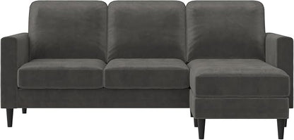 CosmoLiving by Cosmopolitan Strummer Reversible Sectional Couch, Light Gray Sofa, Sectional Couch