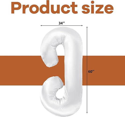 HOMBYS Silky Satin Pregnancy Pillow Cover (ONLY Pillowcase), Luxurious Smooth Maternity Pillow Cover, C Shaped Soft & Breathable Large Pillow Protector for Side Sleeper, 60.2" L x 34.2" W, White