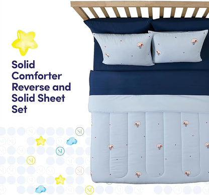 Basketball Comforter Set Full Size – Bed in a Bag with Sheets, Pillowcases & Shams – Soft Stylish Sports Bedding – All Season Boys Basketball Bed Set