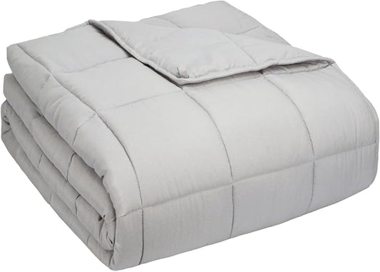 Weighted Blanket,5lbs Heavy Weighted Blanket 30"x40" Breathable Cooling Blanket, Summer Blankets Ultra Soft Comfort Blanket with Glass Beads for All-Season (Stone Grey)