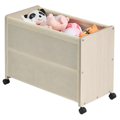 Toy Box, Toy Chest, Toy Box for Living Room, Kids Toys Storage Decorative, with Metal Frame, White, Patented Design