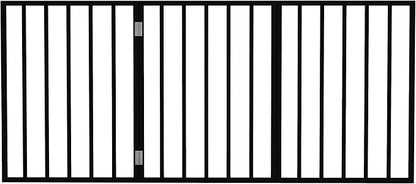 Indoor Pet Gate - 3-Panel Folding Dog Gate for Stairs or Doorways - 54x24-Inch Freestanding Pet Fence for Cats and Dogs by PETMAKER (Black)
