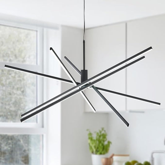 Modern 47-inch Big Chandelier for High Ceiling, Large Foyer Chandelier for Living Room Foyer Dining Room Ceiling Lighting Fixture for Staircase,85W