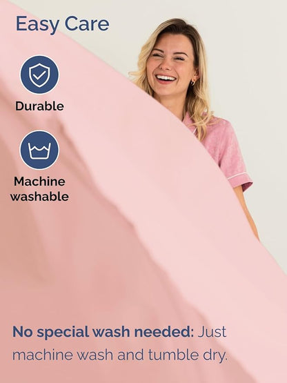 Extra Deep King Sheet Set - 6 Piece Breathable & Cooling Sheets - Hotel Luxury Bed Sheets Set - Easy & Secure Fit - Soft, Wrinkle Free & Comfy Sheets Set - Baby Pink Sheet Set with Extra Deep Pockets
