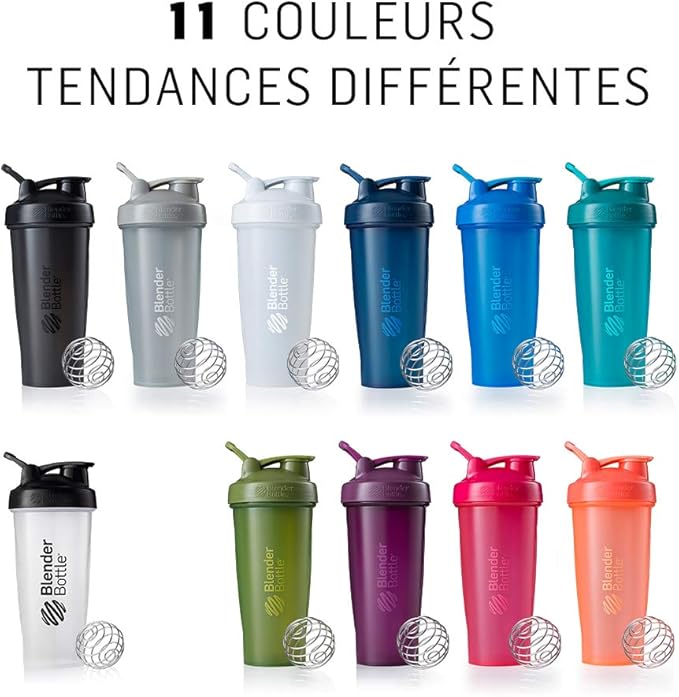 BlenderBottle Classic Shaker Bottle Perfect for Protein Shakes and Pre Workout, 20-Ounce, Coral