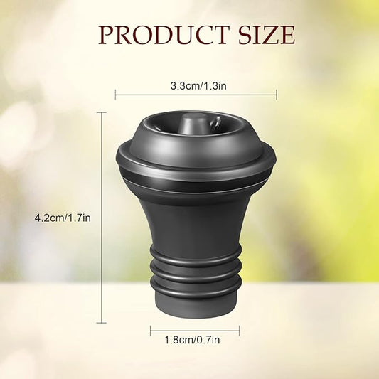 Honoson Wine Stopper Resealable Wine Pump Vacuum Stoppers Vacuum Wine Stopper Silicone Wine Saver Stoppers Practical Wine Saver Stoppers for Kitchen Supplies Wine Bottle Tools (Black, 48 Pieces)