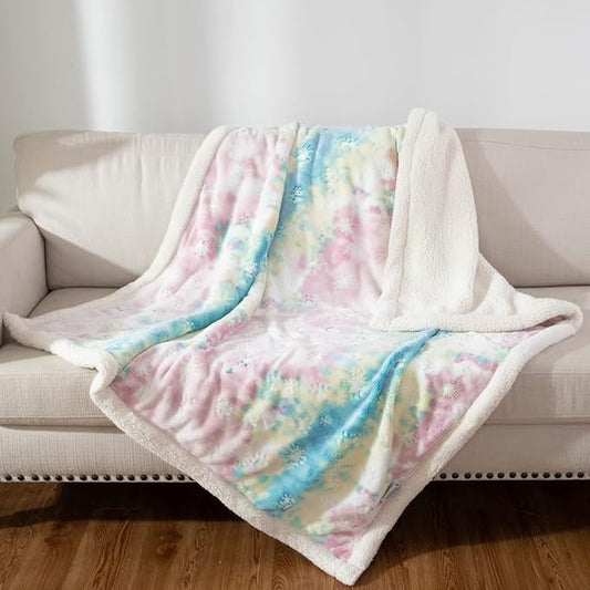 COSUSKET Glow in The Dark Blanket for Kids, Animal Paws Luminous Birthday Super Soft Fuzzy Plush Sherpa Furry Fleece Colorful Throw Blanket 50"x60" Boys Girls Gifts