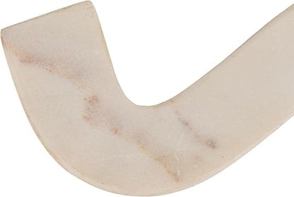 Bloomingville Marble Wave Double Taper Candle Holder, White