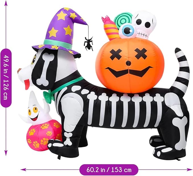 Amazingforless [4-10FT] Inflatable Halloween Animated Archway Blow-Up Yard Decorations with Bright LED Lights, Weather-Resistant Fabric, Halloween Inflatable Blow Up Lawn Outdoor Decoration
