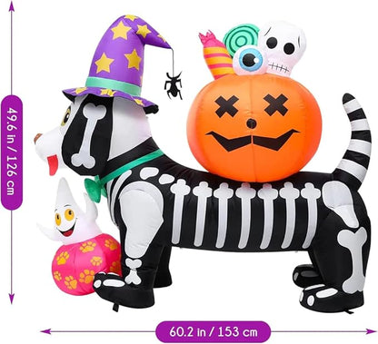 Amazingforless [4-10FT] Inflatable Halloween Animated Archway Blow-Up Yard Decorations with Bright LED Lights, Weather-Resistant Fabric, Halloween Inflatable Blow Up Lawn Outdoor Decoration