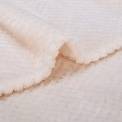 Fuzzy Throw Blanket, Plush Fleece Blankets for Adults, Toddler, Boys and Girls, Warm Soft Blankets and Throws for Bed, Couch, Sofa, Travel and Outdoor, Camping (40Wx60L, M-Cream)