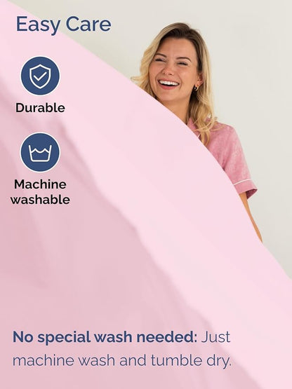 Extra Deep Twin XL Sheet Set - 4 Piece Breathable and Cooling Sheets - Hotel Luxury Bed Sheets Set - Easy Fit - Soft, Wrinkle Free and Comfy Sheets Set - Light Pink Sheet Set with Extra Deep Pockets