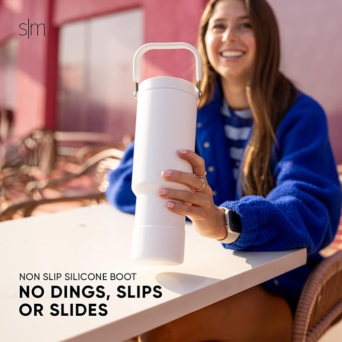 Simple Modern Trek Pivot | 40oz Flip Straw Tumbler with Handle | Water Bottle & Boot | Interchangeable Straw & Chug Lids | Insulated Stainless Steel Jug | Gym Sports Outdoors | Green Apple