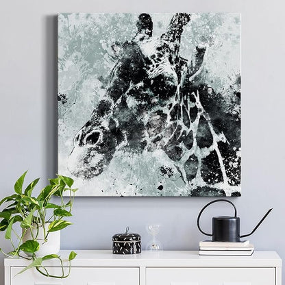Abstract Wall Art Animals Poster for Bedroom and Living Room,Giraffe Wall Art, Ready to Hang, 24'' x 24''