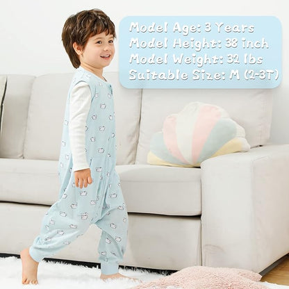 WONDAY Toddler Sleeping Sack, Sleep Sack 5t-7t, Sleep Sack Toddler Wearable Blanket, Toddler Baby Sleep Sacks with Feet, Sleeveless Soft Toddler Sleep Sack