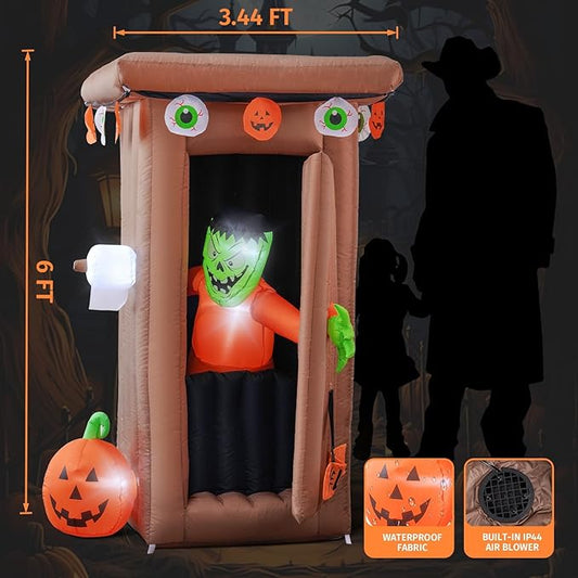 Amazingforless [4-10FT] Inflatable Halloween Animated Archway Blow-Up Yard Decorations with Bright LED Lights, Weather-Resistant Fabric, Halloween Inflatable Blow Up Lawn Outdoor Decoration