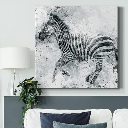 Canvas Prints Wall Art Animals Painting for Wall Décor, Zebra II Wall Art, Ready to Hang, 32'' x 32''