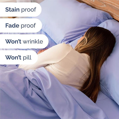 CGK Linens Split King 7 Piece Sheet Set - Cooling Sheets for Hot Sleepers - Hotel Luxury Bedding Set with 8-16 Inch Deep Pockets - 1 Flat & 2 Fitted & 4 Pillowcases - Soft & Wrinkle Free - Split King