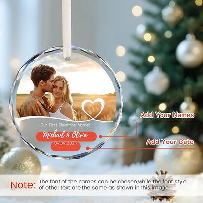 Personalized First Christmas Engaged Ornaments, Engagement Gifts for Couples 2025, Bride to be Gifts for Newly Engaged Couples, Engagement Ornament 2025, Christmas Tree Ornaments