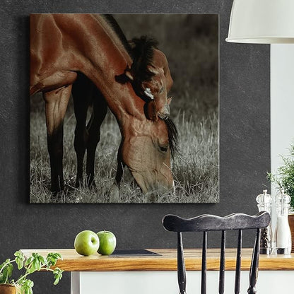 Canvas Prints Wall Art Animals Painting for Wall Décor, Unbroken Bond Wall Art, Ready to Hang, 32'' x 32''