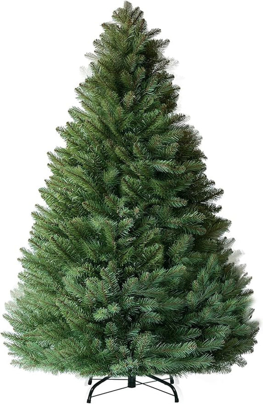 CASA CLAUSI 6ft Artificial Christmas Tree Premium Pine Xmas Tree with 1000 Branch Tip, 1 Minute Christmas Tree Unlit Realistic Holiday Party Décor for Home Office, Foldable Stand, Easy Assembly