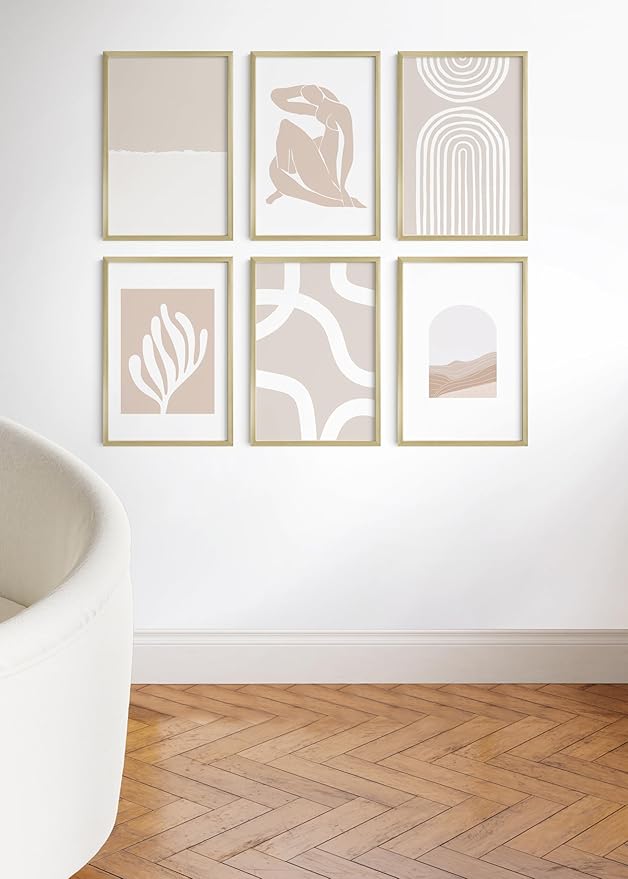 HAUS AND HUES 16x24 Gold Metal Picture Frames - Features Premium Aluminum, Vertical & Horizontal Hang, Shatterproof Plexiglass - Perfect for Home, Room, Office (16x24 in, Gold, Set of 25)