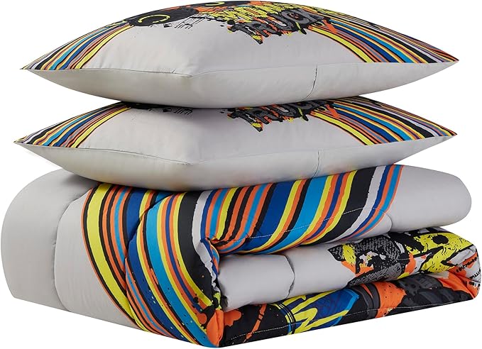 Kids Bedding Set Bed in a Bag for Boys and Girls Toddlers Printed Sheet Set and Comforter, Full, Monster Truck