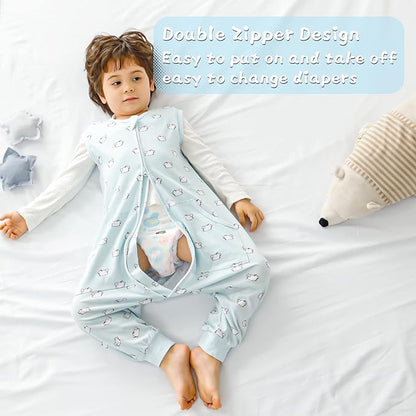WONDAY Toddler Sleeping Sack, Sleep Sack 5t-7t, Sleep Sack Toddler Wearable Blanket, Toddler Baby Sleep Sacks with Feet, Sleeveless Soft Toddler Sleep Sack