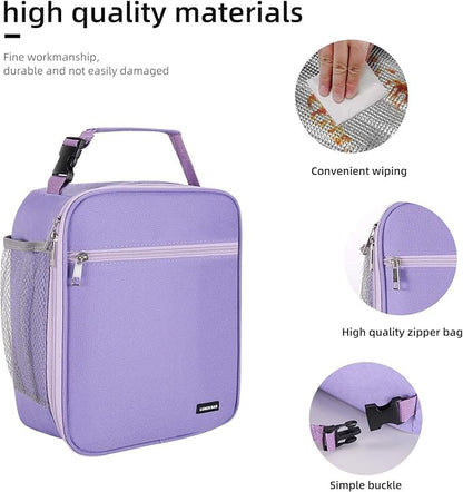 Lunch box Lunch bag for men women Insulated Lunchbox Lunch bags for Work Picnic Travel (Purple)