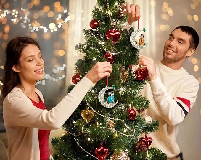 PETCEE Owl Christmas Ornaments - Funny Owl Ornaments for Christmas Tree 2025 Owls Hanging Ornament Decorations Cute Xmas Hanging Tree Ornament Keepsake Gifts for Kids Boys Girls Family Friends