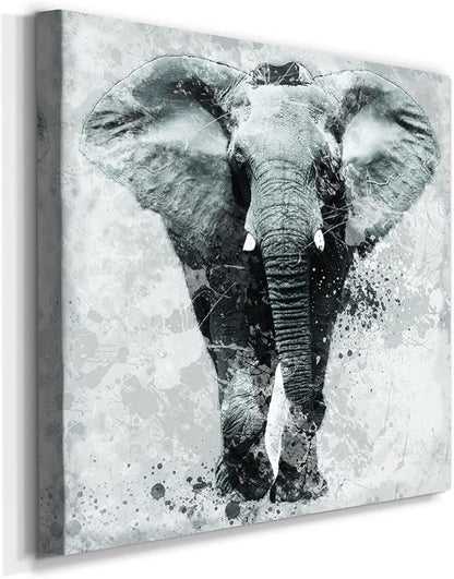 Abstract Wall Art Animals Poster for Bedroom and Living Room,Proud Elephant Wall Art, Ready to Hang, 24'' x 24''