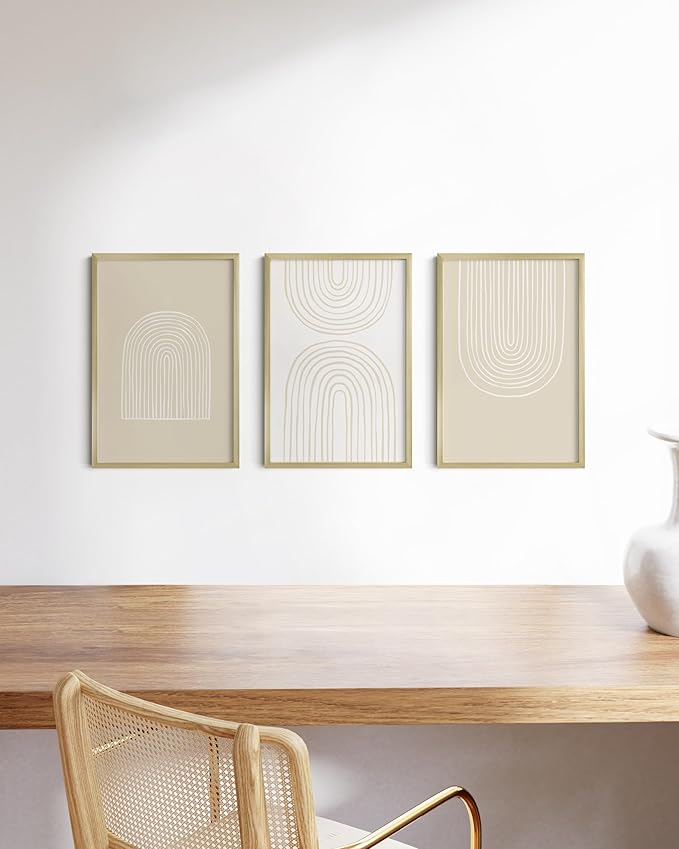HAUS AND HUES 12x18 Gold Metal Picture Frames - Features Premium Aluminum, Vertical & Horizontal Hang, Shatterproof Plexiglass - Perfect for Home, Room, Office (12x18 in, Gold, Set of 25)