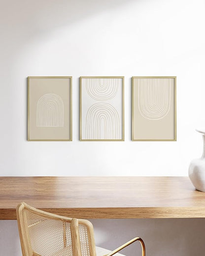 HAUS AND HUES 12x18 Gold Metal Picture Frames - Features Premium Aluminum, Vertical & Horizontal Hang, Shatterproof Plexiglass - Perfect for Home, Room, Office (12x18 in, Gold, Set of 25)