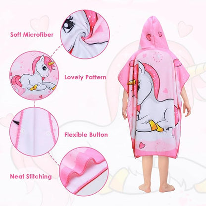 Kids Beach Towels Baby Towels with Hood Toddler Pool Towel Large Bath Towels for Boys and Girls for Travel Shower Swimming