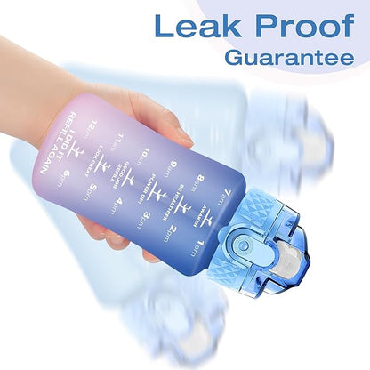 OLDLEY Kids Water Bottle for School, 12 oz, BPA-Free, Reusable, Leak-proof, Durable Tritan Plastic, One-handed Opening, Anti-dust Spout Cover