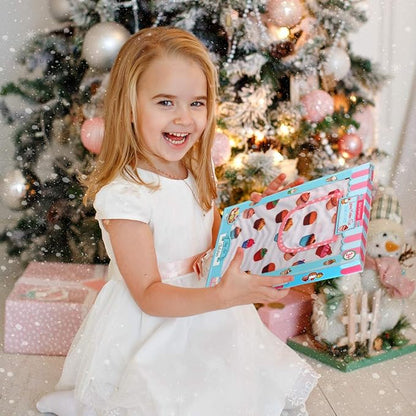 Vanmor Cute Kids Cooking and Baking Sets, 24 Pcs Kids Aprons for Girls Toddler Chef Hat Apron Dress Up Chef Costume, Little Girl Apron Sets Pretend Gifts for 3 4 5 6 7 8 Years Old Girls