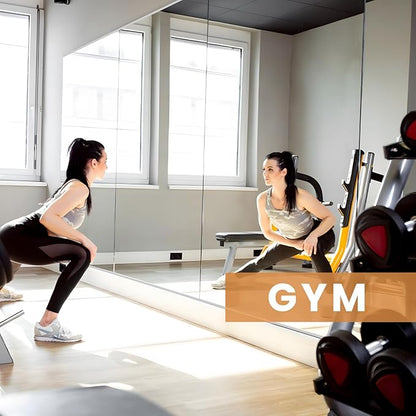 Home Gym Mirror, 56X16 Inch(3Pack) Wall Mounted Large Frameless Tempered Glass Mirror, Idea for Gym, Yoga, Bedroom, Dance Studio, Living Room