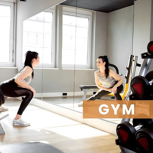 Home Gym Mirror, 56X16 Inch(3Pack) Wall Mounted Large Frameless Tempered Glass Mirror, Idea for Gym, Yoga, Bedroom, Dance Studio, Living Room