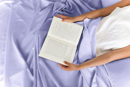 CGK Linens Queen 6 Piece Sheet Set - Cooling Sheets for Hot Sleepers - Hotel Luxury Bedding Set with 8-16 Inch Deep Pockets - 1 Flat & 1 Fitted & 4 Pillowcases - Soft, Comfy & Wrinkle Free - Lavender