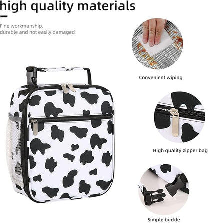 Lunch box Lunch bag for men women Insulated Lunchbox Lunch bags for Work Picnic Travel (Cow)