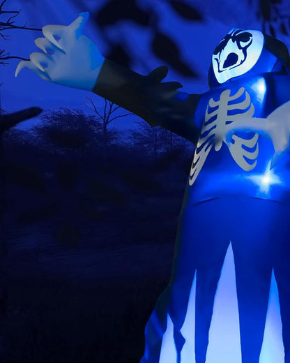 Toodour 12FT Halloween Inflatables Outdoor Decorations Ghost - Blow Up Yard Decorations for Halloween Party, Built-in Blue LED Lights, Super Tall Inflatable Ghost Decor for Outdoor Garden