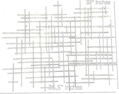Bellaa 27079 Metal Wall Art Cross Geometric Abstract Modern Contemporary 3D Hanging Wrought Iron Minimalist Sculpture Living Room Outdoor Boho Farmhouse Home Decor Champagne Light Gold Large